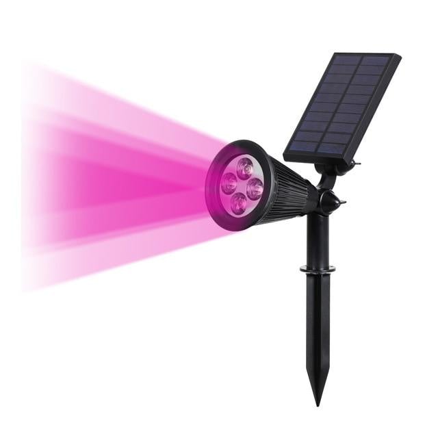 Solar Powered 4/7 LED Lamp Adjustable Solar Spotlight In-Ground IP65 Waterproof Landscape Wall Light Outdoor Lighting
