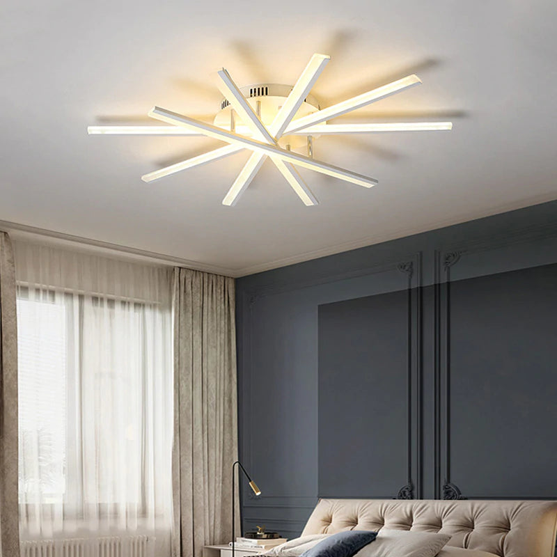 Living room light Nordic Light luxury household hall light simple modern minimalist living room main light three rooms and two halls complete set of lamps