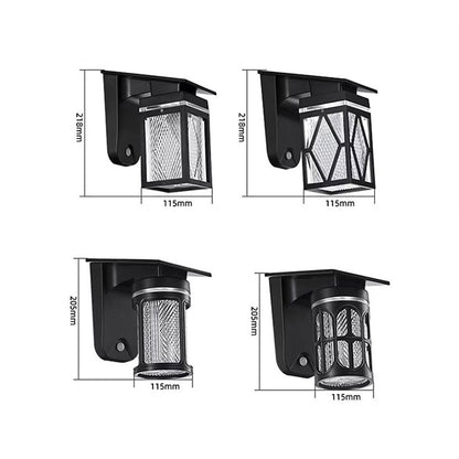 Solar Wall Lights Outdoor Waterproof IP54 3 Color LED Lantern Safety Light for Patio Garden Deck Porch Barn Garage