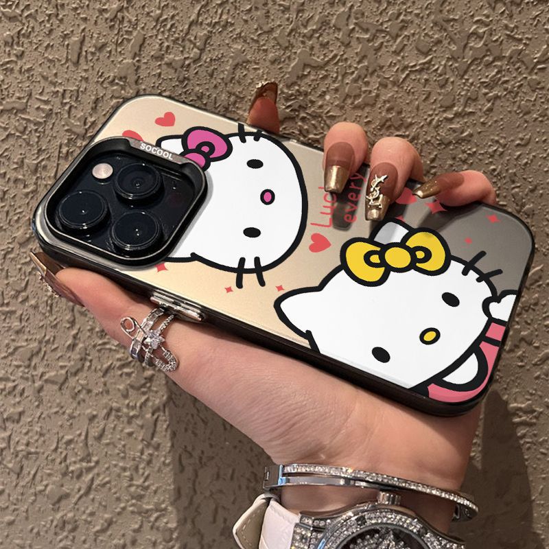 Cute Cartoon Sanrio Hello Kitty Cat Magsafe Wireless Charge Phone Case For iPhone 16 15 14 13 12 Pro Max Cover