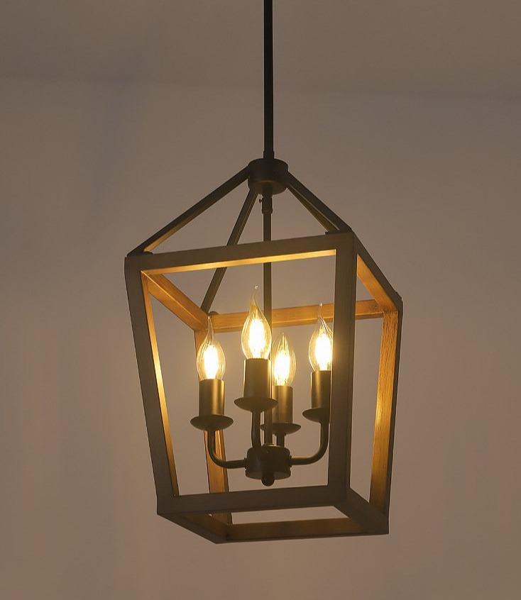 American Retro Four-headed Iron Chandelier