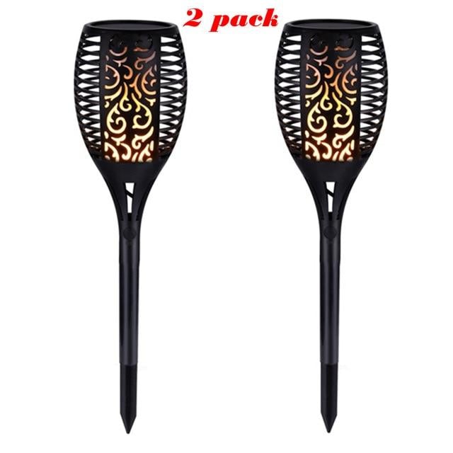 Garden Solar powered LED luz Flame Lamp Waterproof 33LEDs Lawn camps Flame Flickering Torch Light Outdoor Solar LED Fire Lights