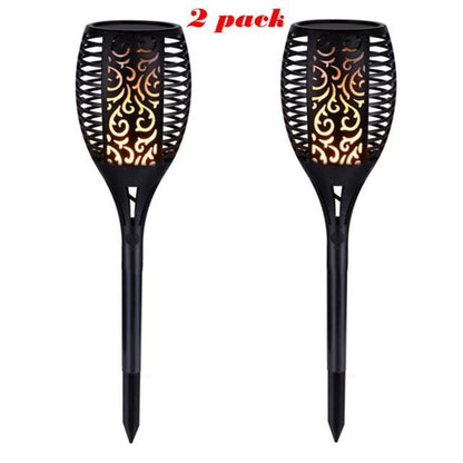 Garden Solar powered LED luz Flame Lamp Waterproof 33LEDs Lawn camps Flame Flickering Torch Light Outdoor Solar LED Fire Lights