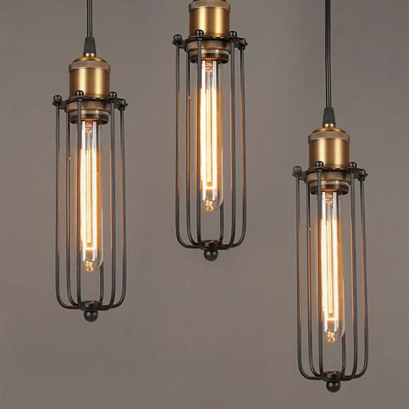 Industrial Style Creative Restaurant Small Chandelier American Retro Iron Bar Table Cafe Internet Cafe Industrial Style Lamp