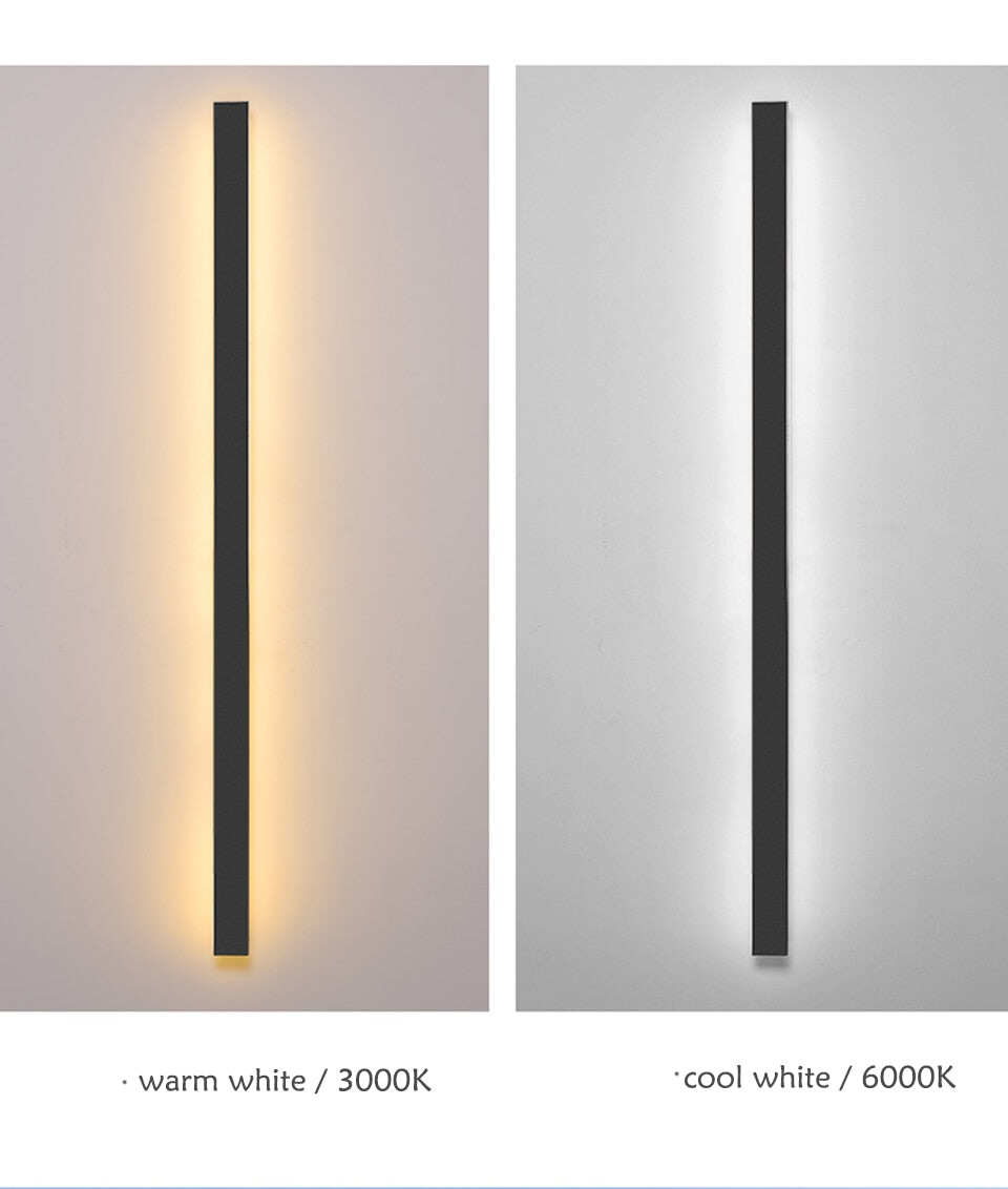 Waterproof outdoor wall lamp LED Long wall lamp IP65 Aluminum Light Garden Villa porch Sconce Light 110V 220V Sconce Luminaire
