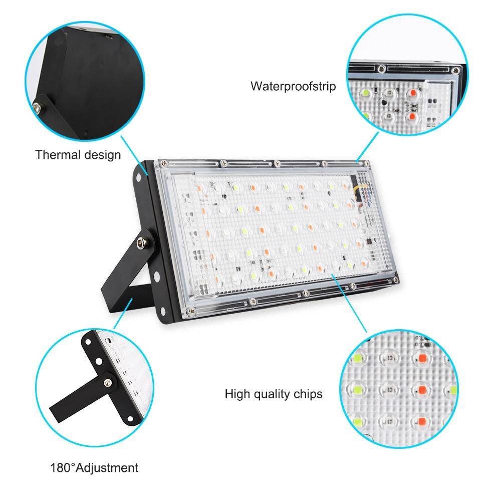 Led Spotlight Outdoor RGB Flood Light 50W 100W AC Waterproof IP66 Reflector Projector Lamp With Color Remote Controller