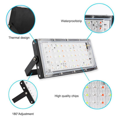 Led Spotlight Outdoor RGB Flood Light 50W 100W AC Waterproof IP66 Reflector Projector Lamp With Color Remote Controller