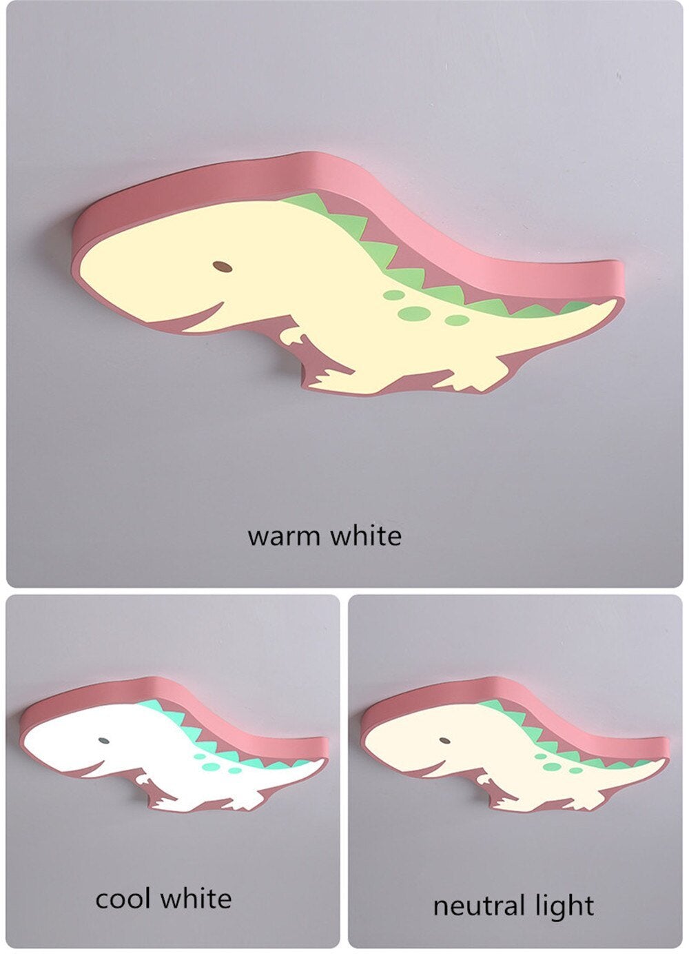 Modern Kids Room The Dinosaur LED Lamp Ceiling Light Cartoon Light Boy Gril Bedroom  Colorful Lighting Fixture