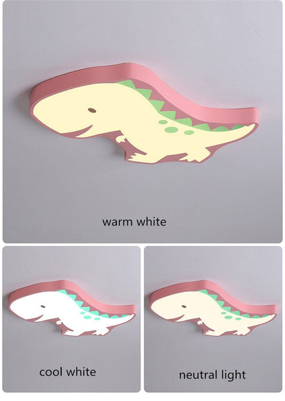 Modern Kids Room The Dinosaur LED Lamp Ceiling Light Cartoon Light Boy Gril Bedroom  Colorful Lighting Fixture