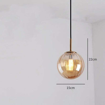 Colorful Glass Ball Bedroom Bedside Small Chandelier Creative Restaurant Bar Window Personality Post Modern Art Lamp Pendant Lamp