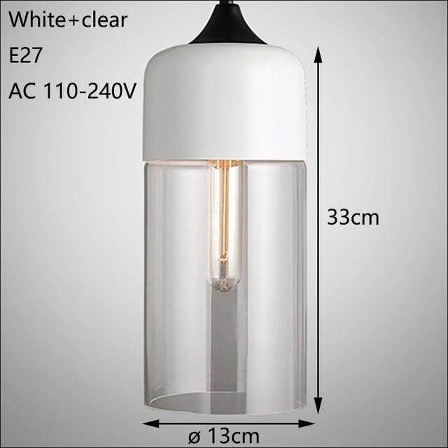 Nordic Modern Loft Hanging Glass Pendant Light For Kitchen Bar Living Room Bedroom