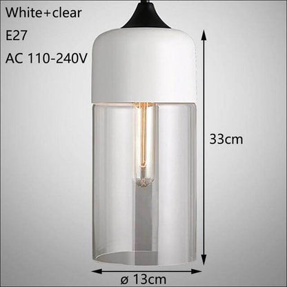 Nordic Modern Loft Hanging Glass Pendant Light For Kitchen Bar Living Room Bedroom