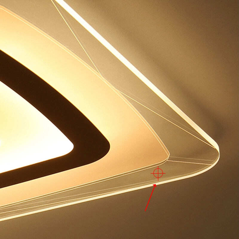 Remote Control Surface Mounted Modern Led Ceiling Lights Lamparas De Techo Rectangle Acrylic Led Ceiling Lights Lamp Fixtures