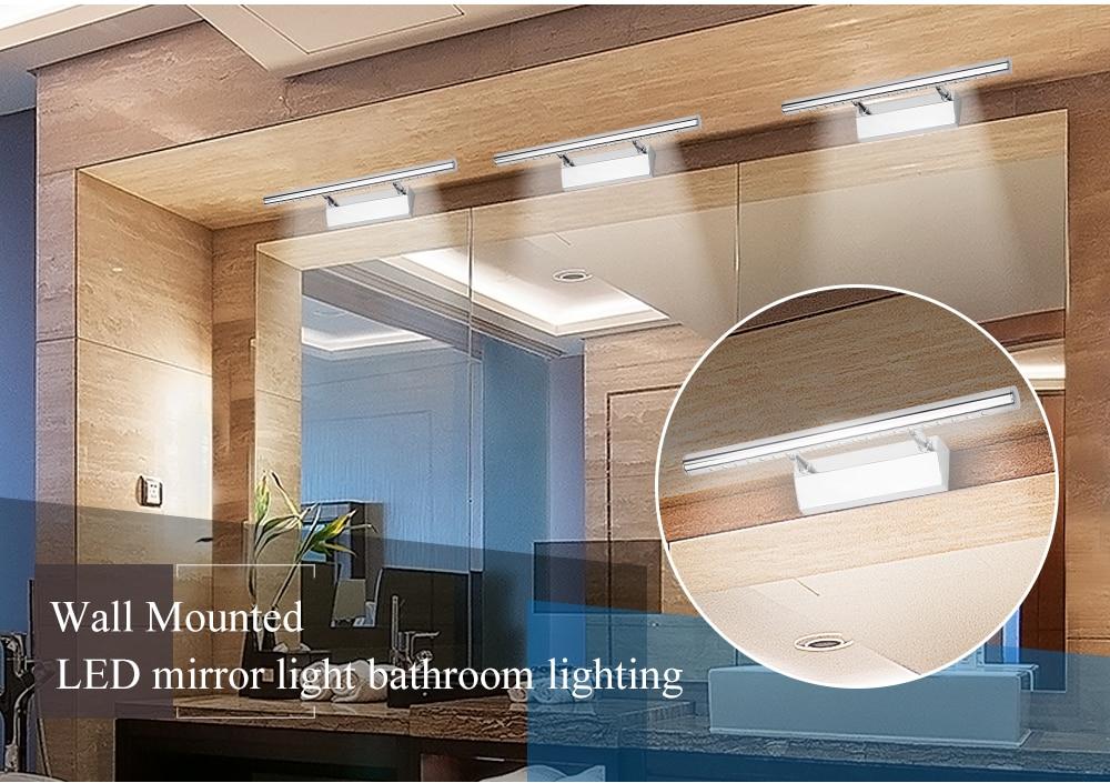 Modern Led Mirror Light 3W 5W 7W Waterproof Wall Lamp Bathroom Lighting Wall Mounted Industrial Stainless Steel