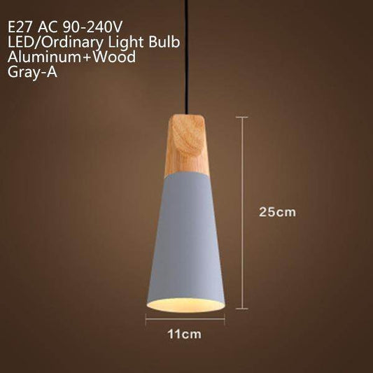 Nordic Modern Macaron Combination Wooden Pendant Lamp Loft Restaurant Cafe Decoration Pendant Light Bedroom Bedside Hanging Lamp