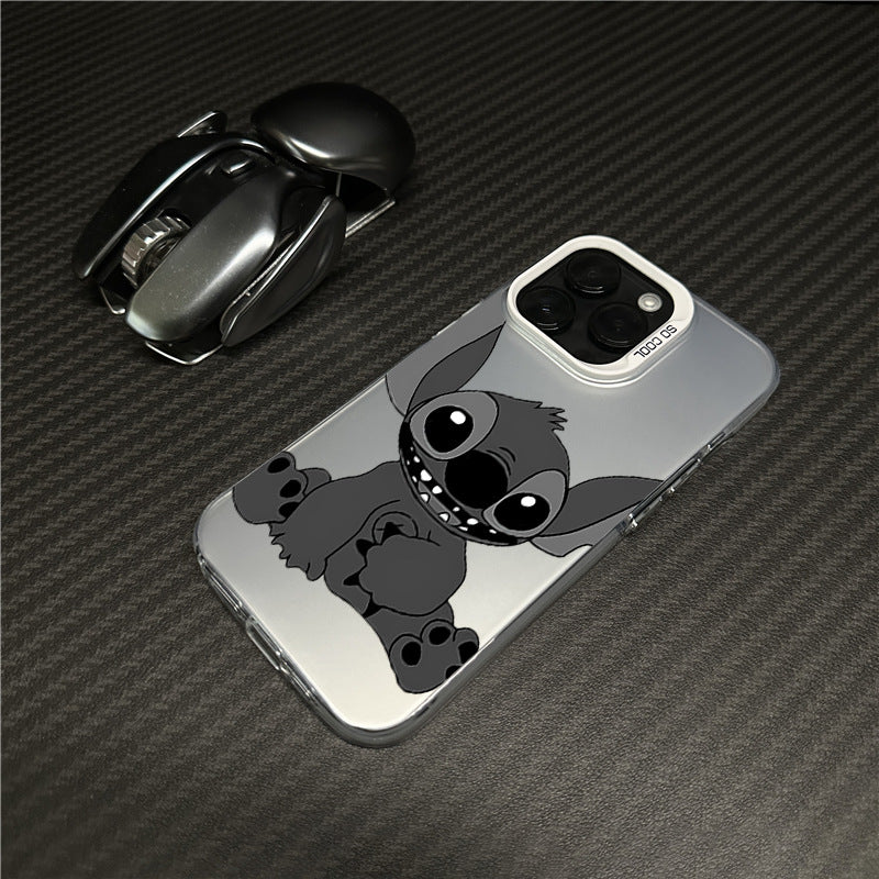 Cartoon Stitch Couple Case for iPhone 16 15 14 13 12 11 Pro Max Plus 16E X XR XS Max Hard Shockproof Bumper Back Cover