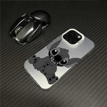 Cartoon Stitch Couple Case for iPhone 16 15 14 13 12 11 Pro Max Plus 16E X XR XS Max Hard Shockproof Bumper Back Cover