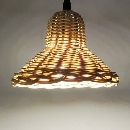 Rattan Replacement Lamp Shade Retro Handmade Living Room Daily Party Table Standing Floor Light Decorating Cover