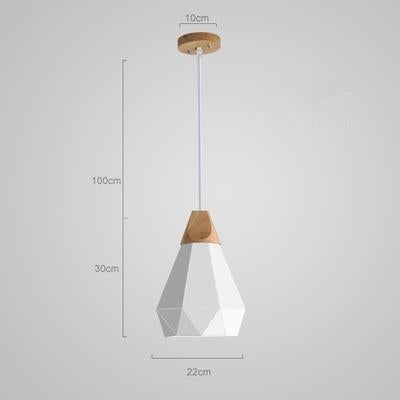 Modern minimalist design pendant lamp Nordic creative colorful led lamp home lighting bar restaurant iron solid wood lamp living