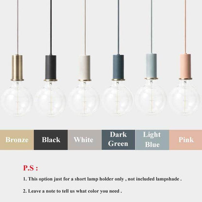 Modren Simple Pendant Lights DIY Nordic E27 Hanging Pendant Lamps Restaurant Bar Living Room Bedside Lighting Fixtures Luminaire