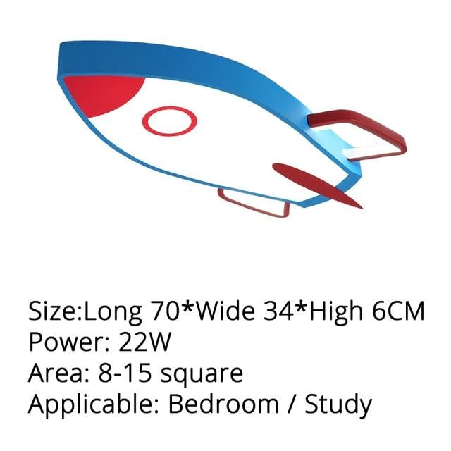 Airplane LED Ceiling Lights Boy's Girl's Study Room Bedroom Modern Lamp Lighting New Fixture Remote Control Luminaria
