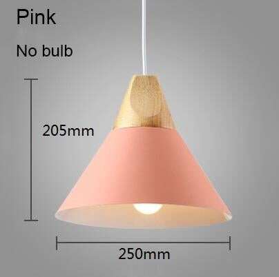 Nordic LED Pendant Lights Dining Room Pendant Lamp Modern Colorful Restaurant Kitchen Coffee Bedroom Loft Hanglamp Wood E27