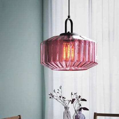 Retro Glass Pendant Light LED E27 Vintage Chandelier For Village Loft Bedroom Restaurant Indoor Hanging Lamp