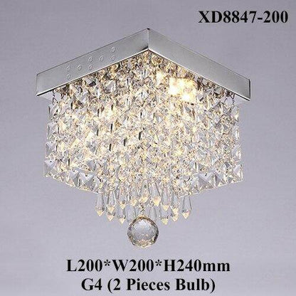 Modern Square Crystal Pendant Lamp LED Lamps Restaurant Corridor  LED Pendant Lights Led Lustre Light