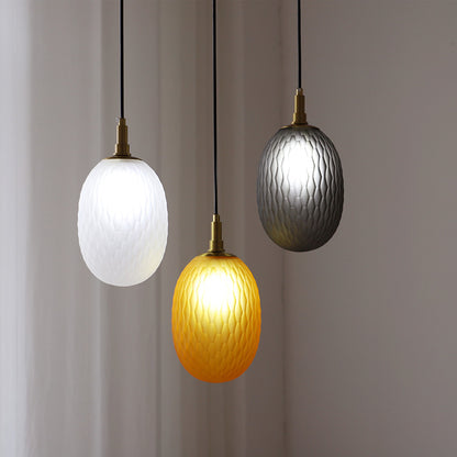 Nordic Pendant Light Bedroom Bedside Glass Droplight Colored Homestay Restaurant Staircase Bar Luminaire
