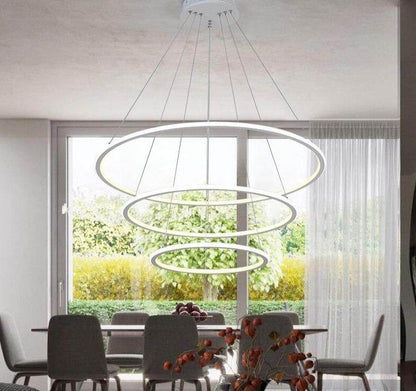 Modern LED Living Dining Room Pendant Lights Suspension Luminaire Suspendu Led Ring Lighting Lamp Fixture De Techo Colgante