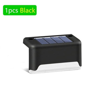 6/8pcs LED Solar Lamp Path Stair Outdoor Waterproof Wall Light Garden Landscape Step Stair Deck Lights Balcony Fence Solar Light