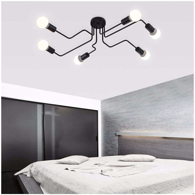 Vintage Ceiling Lights Iron Personality Ceiling Lights for Living & Bed Room