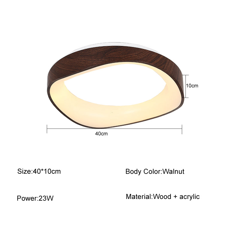 LED Ceiling Lamp Bedroom Corridor Modern Wood Ceiling Lights Living Room Decorative Light Fixture