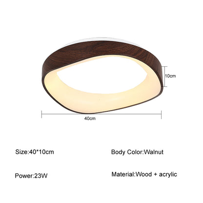 LED Ceiling Lamp Bedroom Corridor Modern Wood Ceiling Lights Living Room Decorative Light Fixture