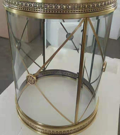 American All Copper Chandelier Glass Birdcage Copper Lamp