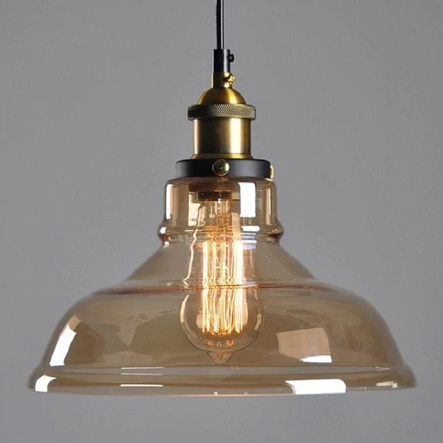 Vintage Pendant Lights Glass Pendant Lamps Loft Industrial Hang Lamp Smoky Grey Lamparas De Techo Colgante Modern Lustre Pendent