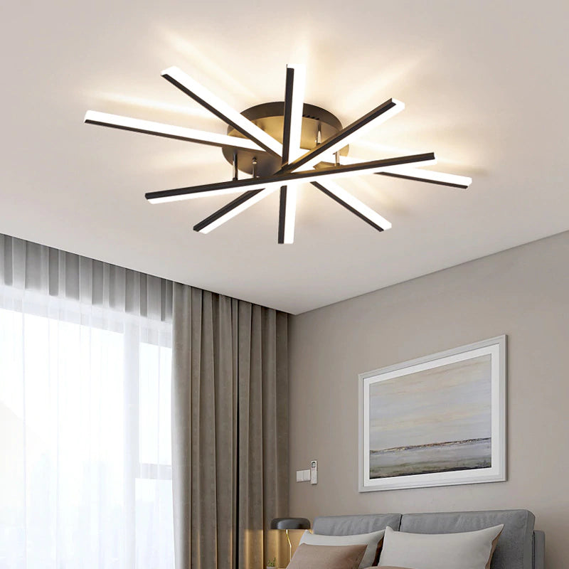 Living room light Nordic Light luxury household hall light simple modern minimalist living room main light three rooms and two halls complete set of lamps