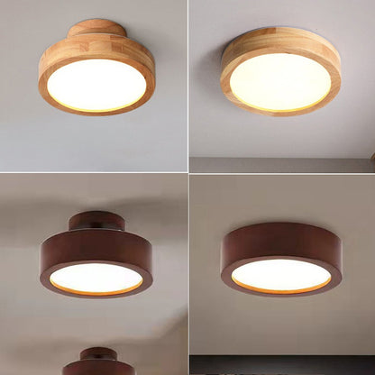 Nordic Living Room Ceiling Lamps Solid Wood Corridor  LED Lamp Apanese Style  Entrance Balcony Bedroom Ceiling Lights