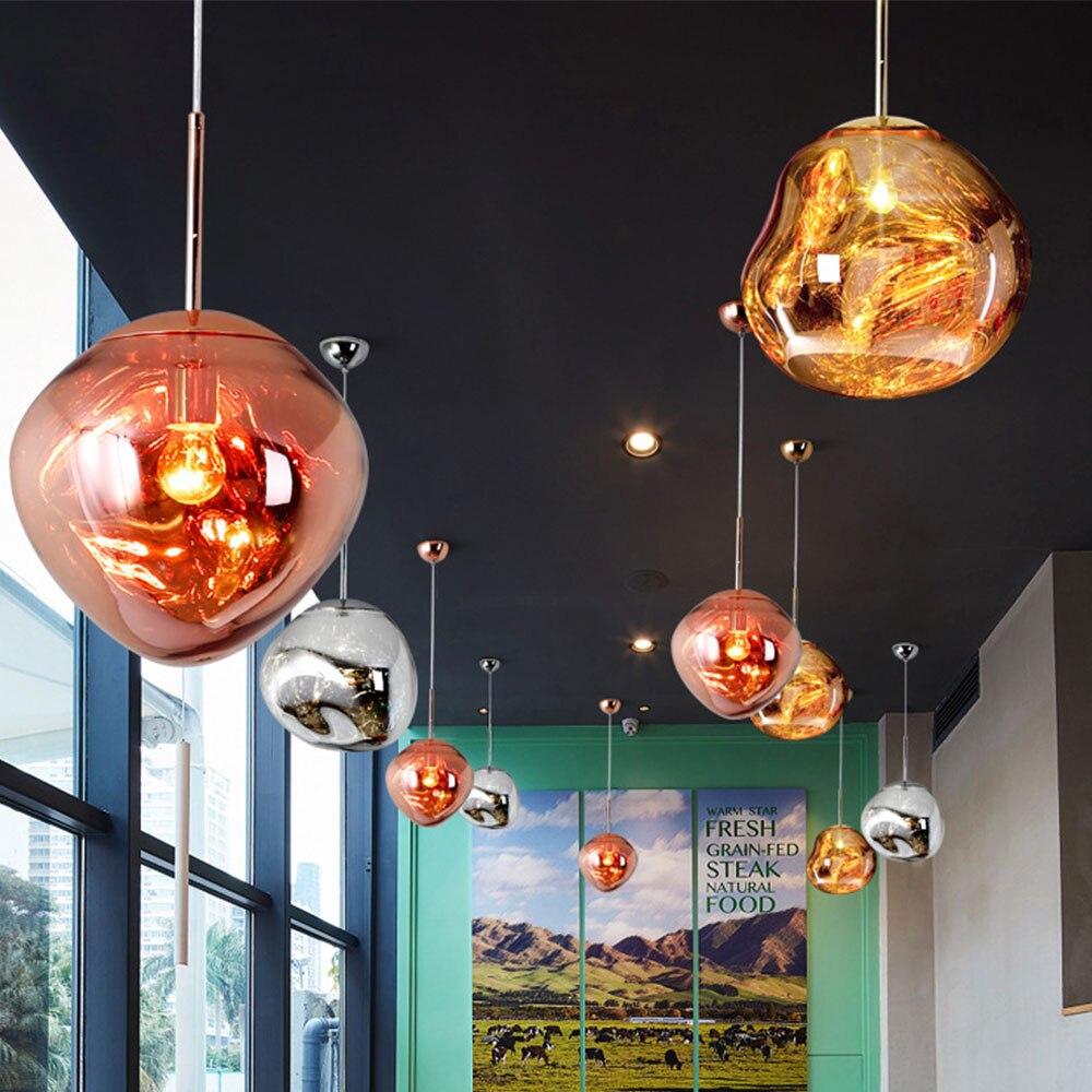Glass Pendant Lamp Dia 15cm/20cm/27cm Creative Hanging Lamp With Adjustable Cable Bedroom Living Room Pendant Light
