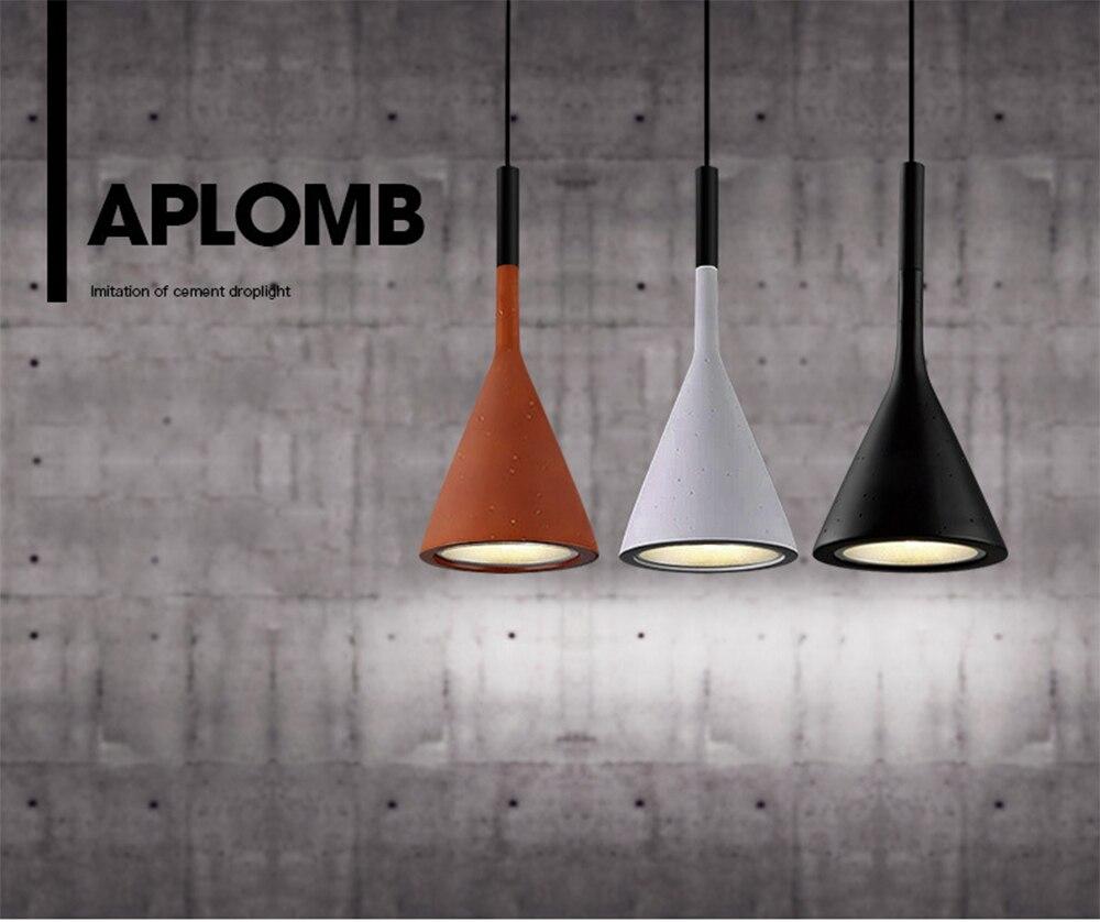 LED  Pendant Lights Imitation Concrete Resin Hanging Lamp Black White Red /Grey For Restaurant Bedroom Home Decor Lighting