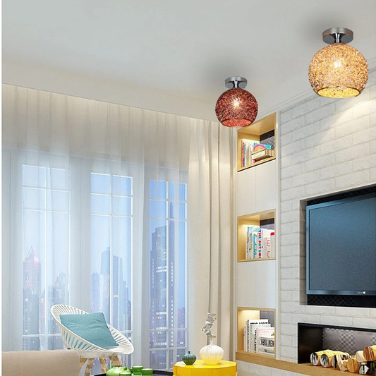 Modern LED Colorful Pendant Light Aluminum E26/27 Kitchen Bedroom Porch Dining Room Balcony Decoration Light Fixture