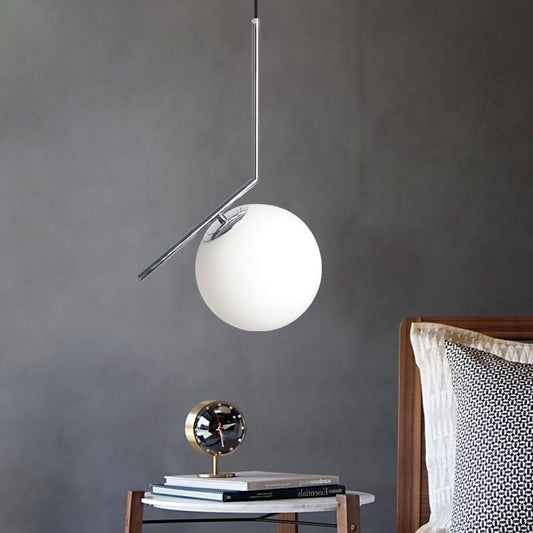 Indoor Pendant Light Modern Bedroom Pendant Lamp Living Room Decoration Lighting Glass Lampshade With LED Bulb E27