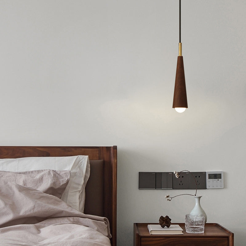 Modern Wooden LED Pendant Light Hanging Lamp Living Room Decor Kitchen Long Tube Pendant Lights