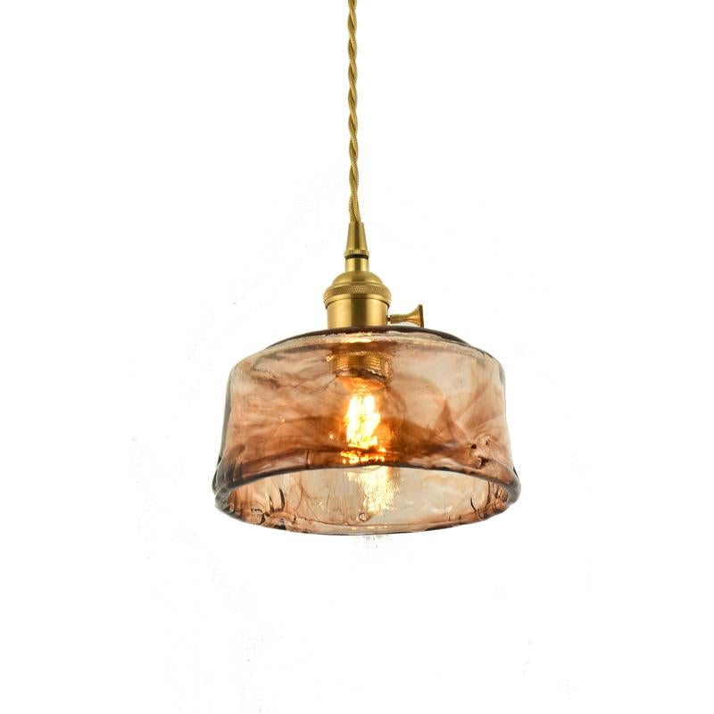 Vintage Brass Chandelier Glass Lamp Art Creative Personality Chandelier