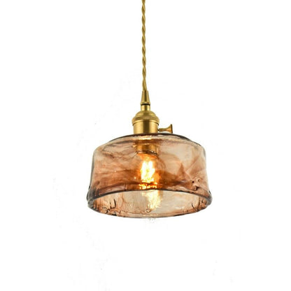 Vintage Brass Chandelier Glass Lamp Art Creative Personality Chandelier
