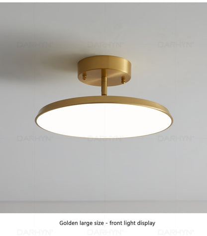 Modern LED Ceiling Light For Living Dining Room Aisle Lamp Rotatable Corridor Balcony Round Copper Light Home Decoration Fixture