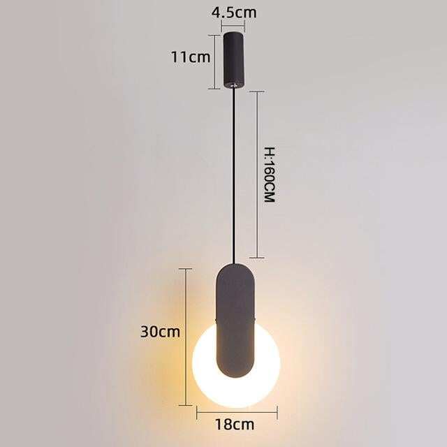 Modern Led Pendant Lights For Dinning Room Bedside Bar Home Deco Pendant Lamp Fixtures White/Black Color