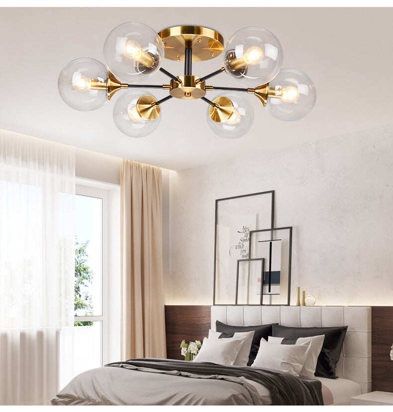 Nordic Light Luxury Glass Living Room Dining Room Ceiling Lamp