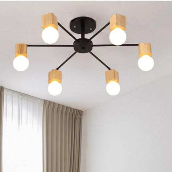 Fashion Modern Lamps LED Pendant Lights Indoor Lighting Wood Lamp Holder Living Dining Room Bedroom Bar Shop Light Fixture