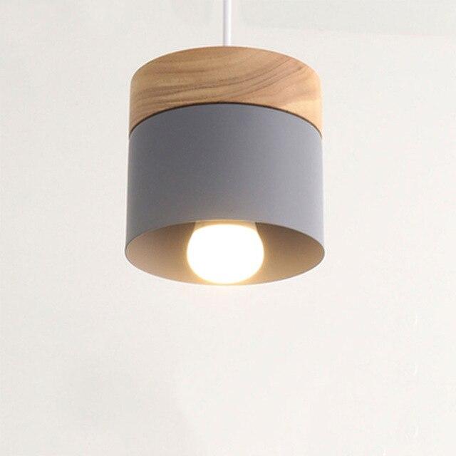 LED Wood Pendant Light Modern Nordic Pendant Lamp LED Pendant Lighting Bedroom Bedside Study Corridor Hotel Pendant Lamps